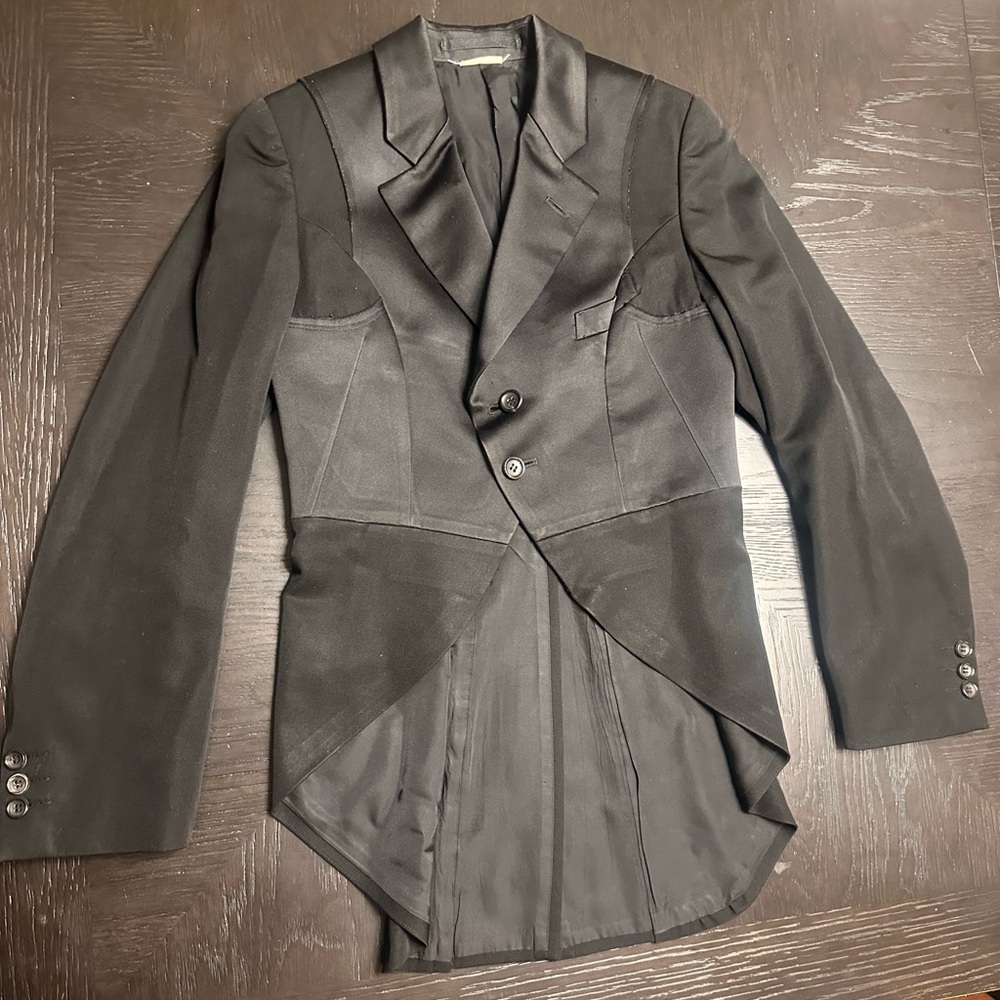 Elegant Black Comme de Garçons Tailcoat Jacket